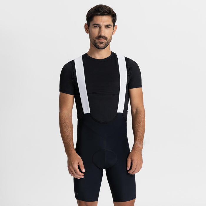 Rogelli Prime II korte fietsbroek heren zwart gedragen voorkant.