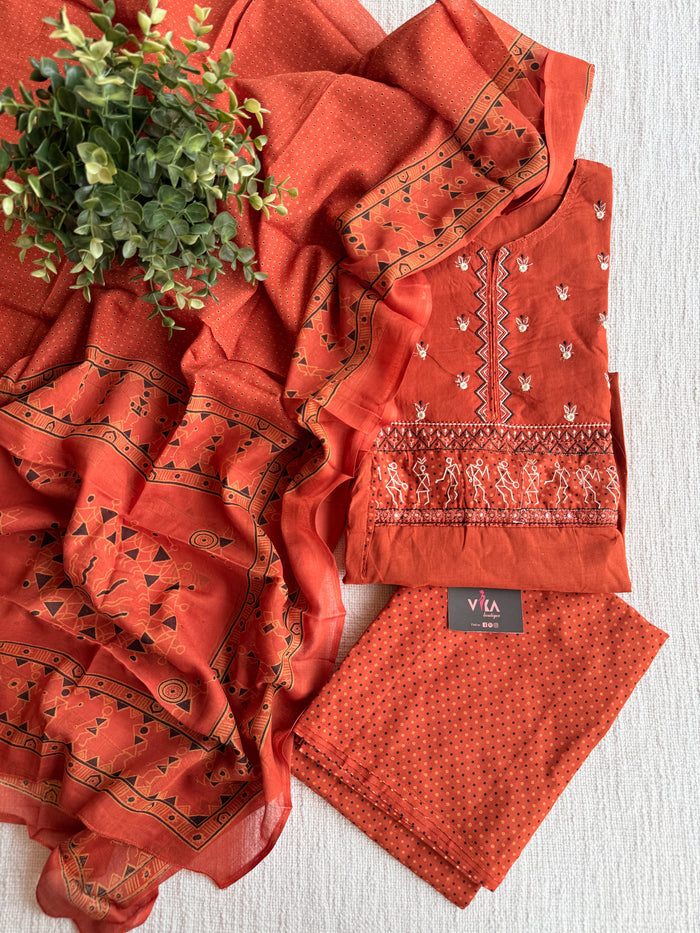 Printed cotton suit material