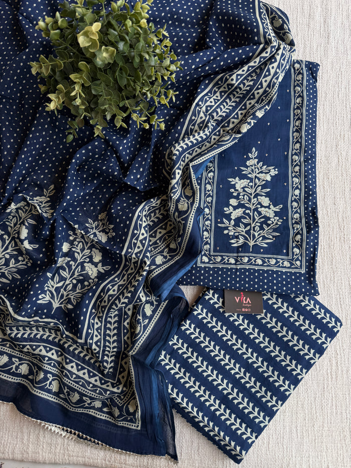 Printed cotton suit material