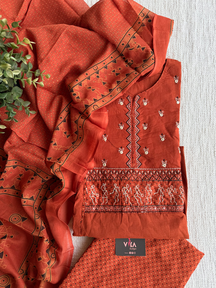 Printed cotton suit material