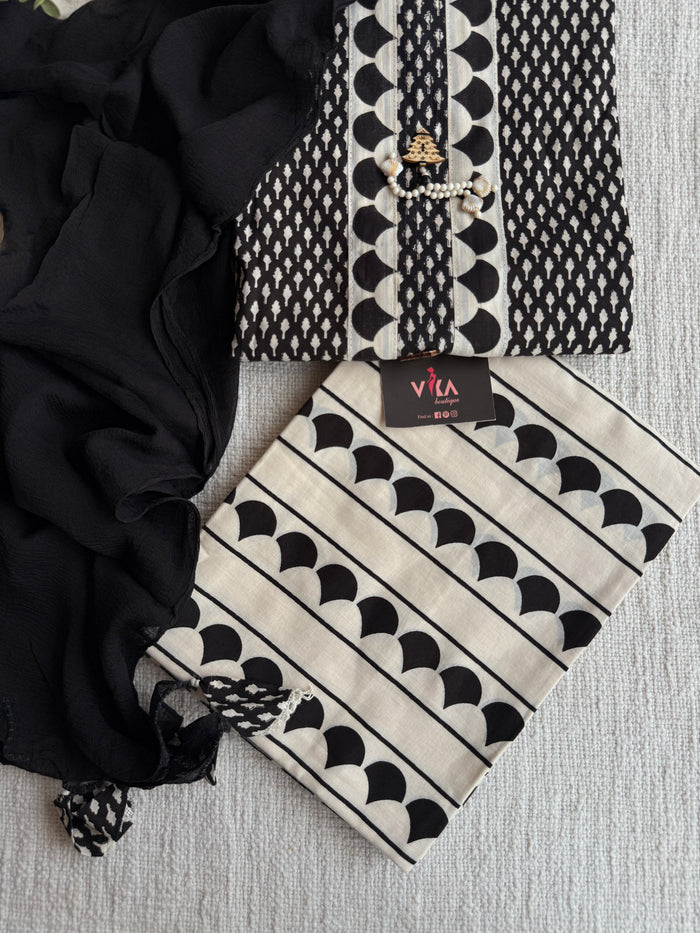 Printed cotton suit material