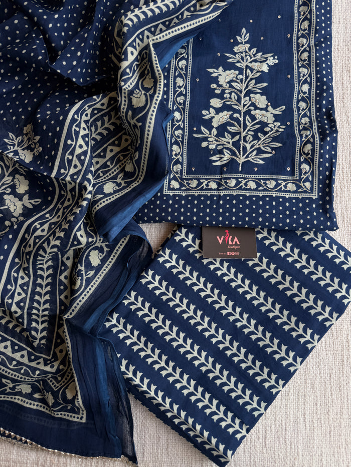 Printed cotton suit material