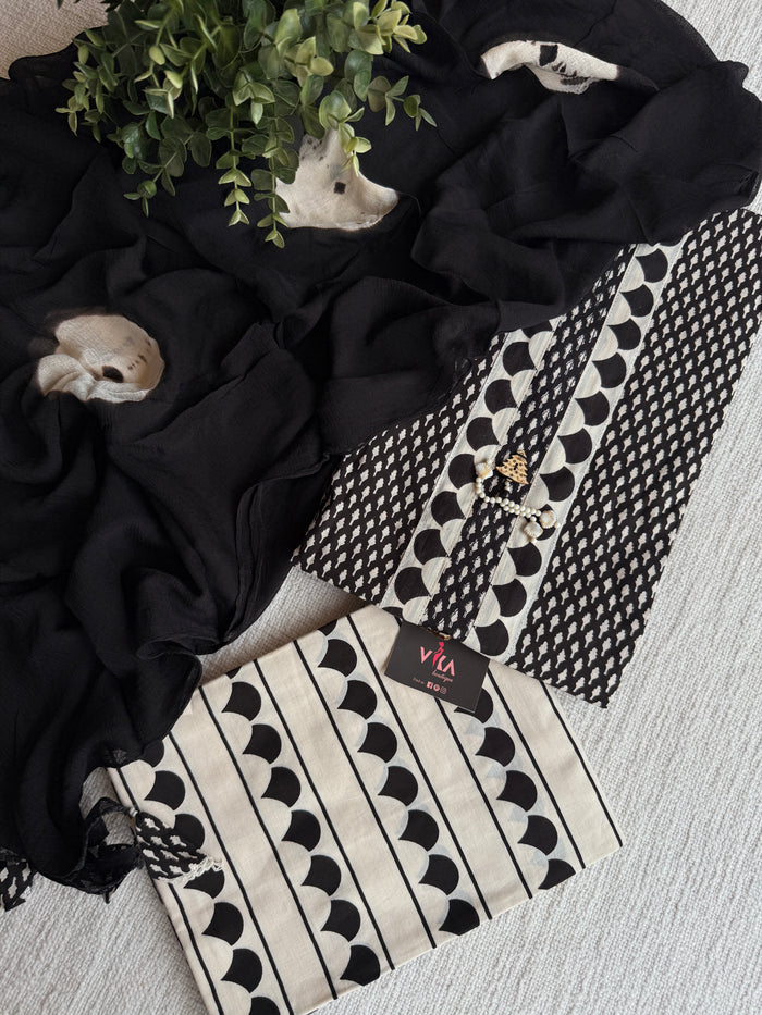 Printed cotton suit material
