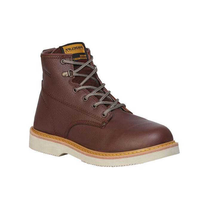 Brown leather boot with laces