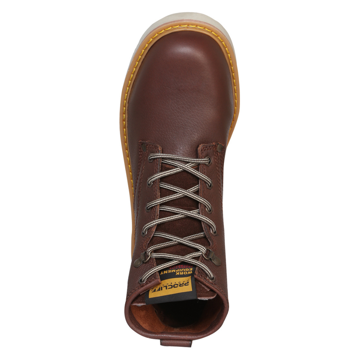 Brown leather boot with laces