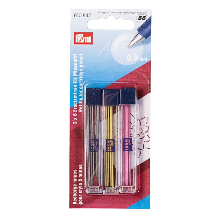 Prym Love: Cartridge Pencil Refills: Extra Fine 0.9 mm - Pencil Cartridge Refills