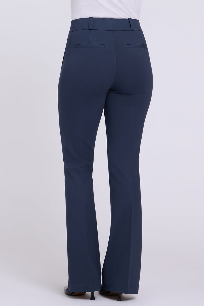 Pull-On Flared Trouser Pants - Oxford Navy