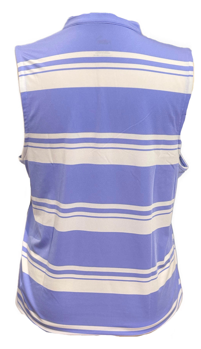 Puma Women's Purple & White Striped Sleeveless Golf Top Size XL