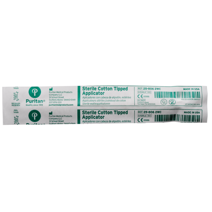 Puritan Sterile Cotton Tip Applicators 6'' 100 Pkgs Of 2