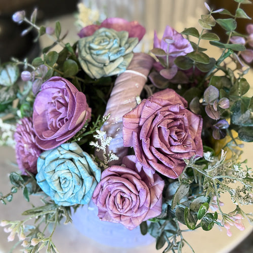 Purple Basket Arrangement