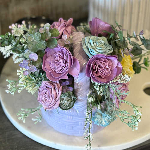 Purple Basket Arrangement