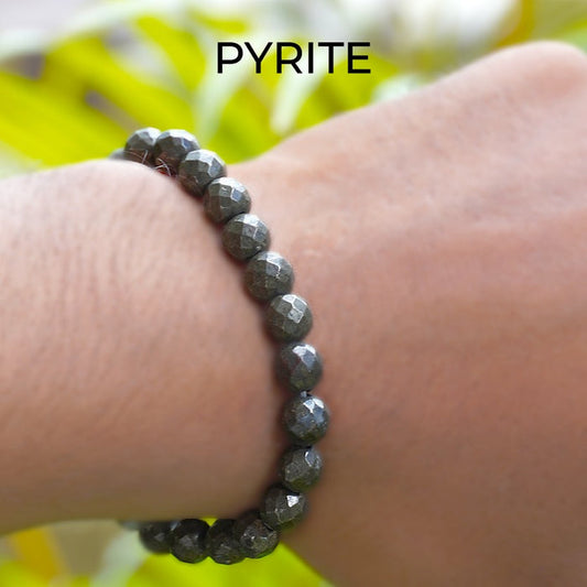Pyrite Bracelet  – Diamond Cut