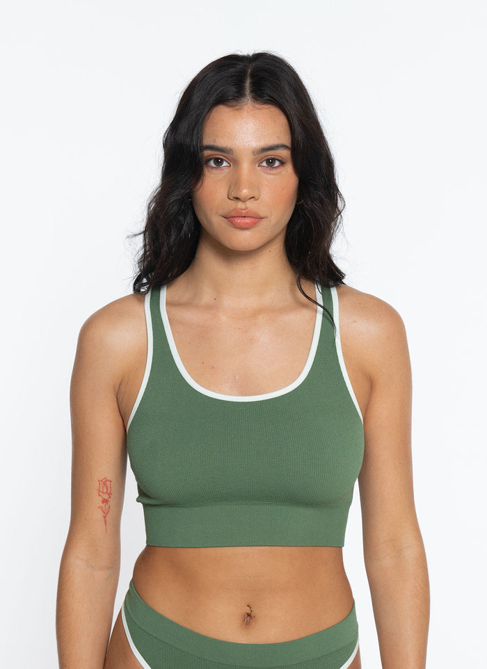 Racer Crop – Moss Green | Nat'v Basics