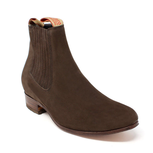 "Ramon" Artillero Tejano Botin Charro Ankle Boot- Café