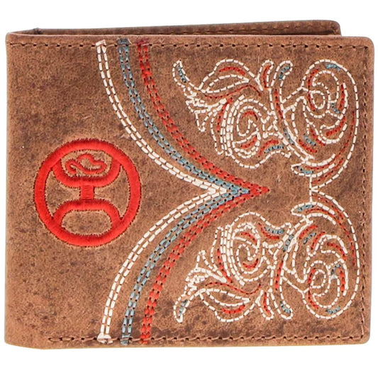 "Ranger" Tan w/ Embroidered Accents Bifold Hooey Wallet