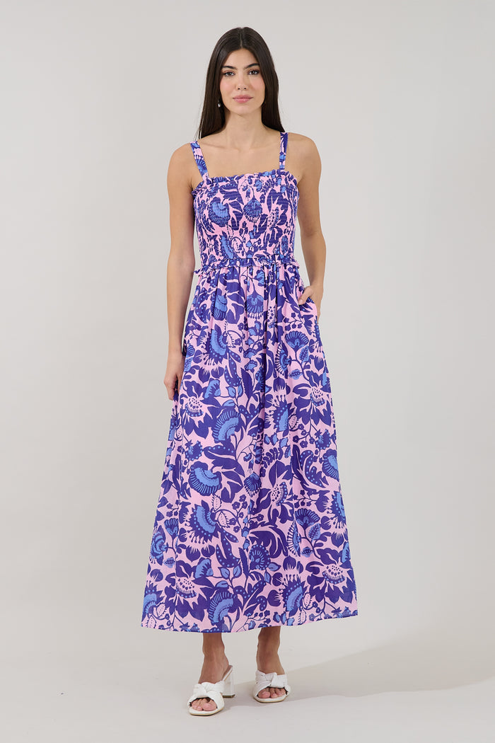 Riela Smocked Maxi Dress Floral