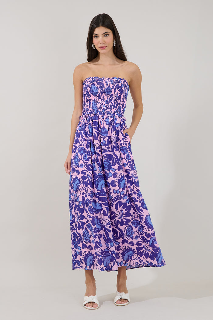Riela Smocked Maxi Dress Floral