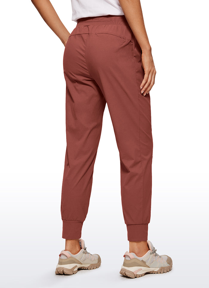 CRZ YOGA Women's Hiking Casual Relaxed Fit Ripstop Jogger Pockets 28'' The Cognac Brown