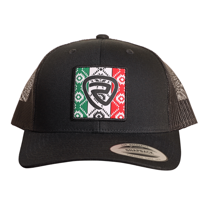 Rock & Roll Denim Aztec Mexico Patch Trucker Cap