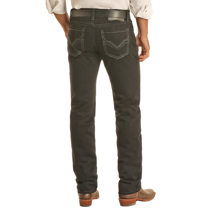 Rock & Roll Denim Black Slim Straight Jeans