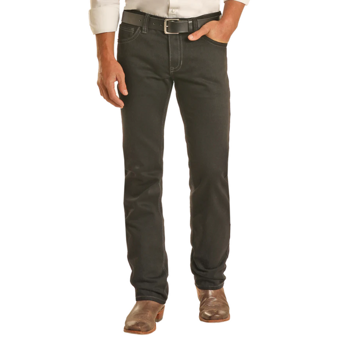 Rock & Roll Denim Black Slim Straight Jeans