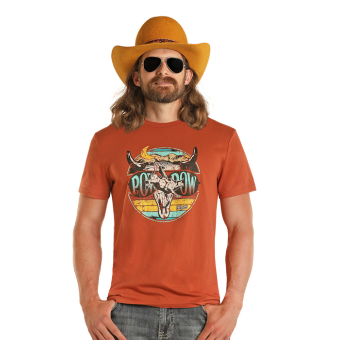 Rock & Roll Denim Dale T-Shirt- Rust