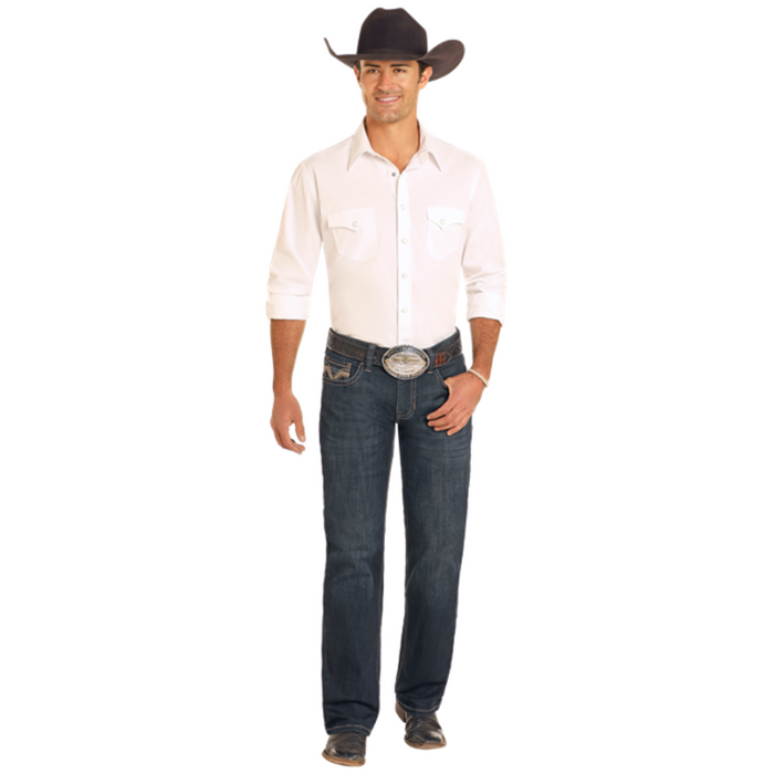 Rock & Roll Denim Dark Wash Straight Jeans