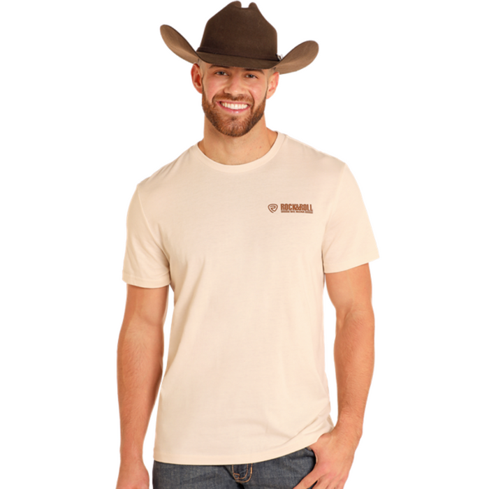 Rock & Roll Denim Graphic T-Shirt - Natural