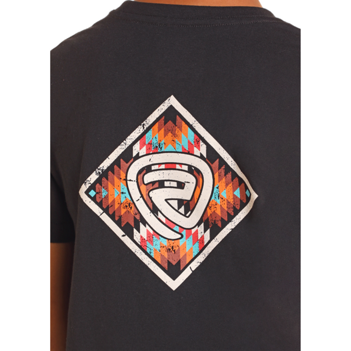 Rock & Roll Denim Graphic Tee - Black