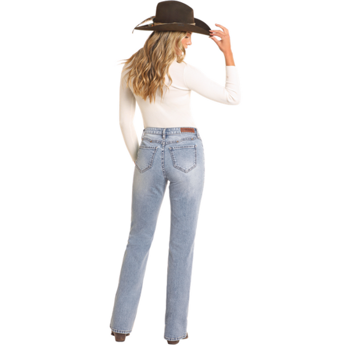 Rock & Roll Denim High Rise Scalloped Yoke Bootcut Jeans