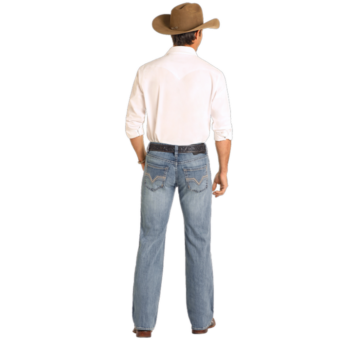 Rock & Roll Denim Ladder Stitch Straight Leg Jeans