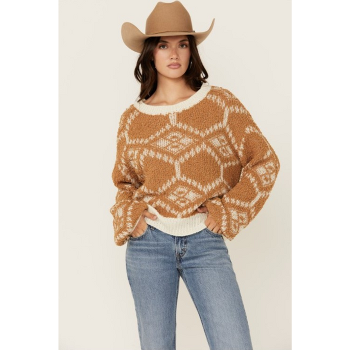 Rock & Roll Denim Women's Aztec Print Sweater