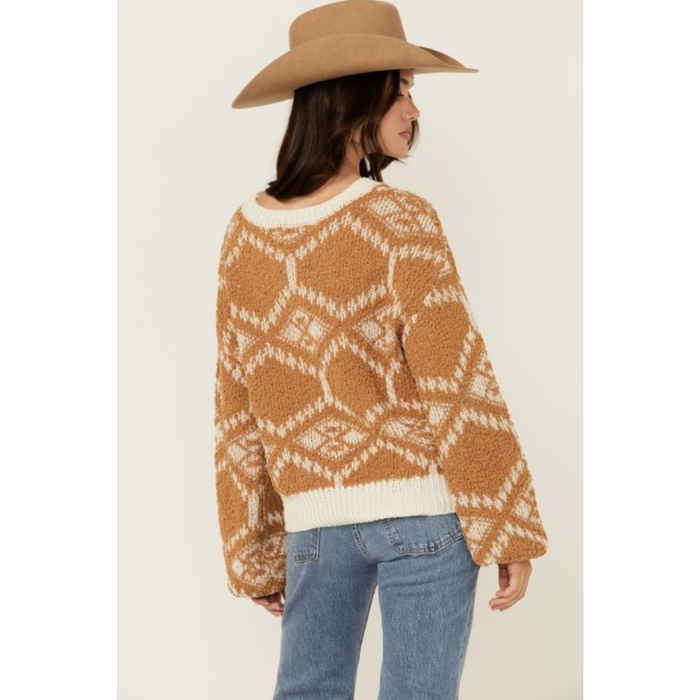 Rock & Roll Denim Women's Aztec Print Sweater