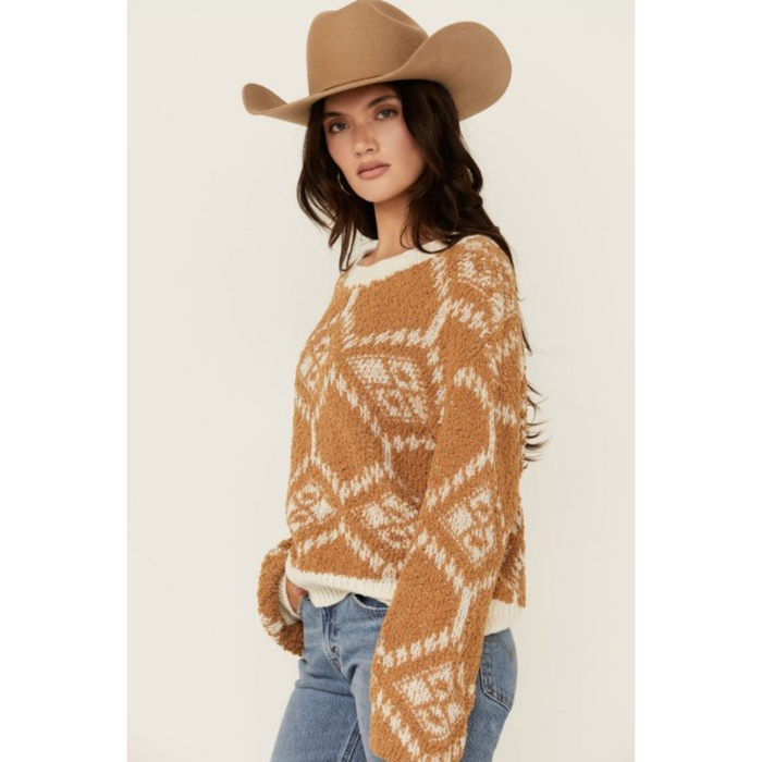 Rock & Roll Denim Women's Aztec Print Sweater