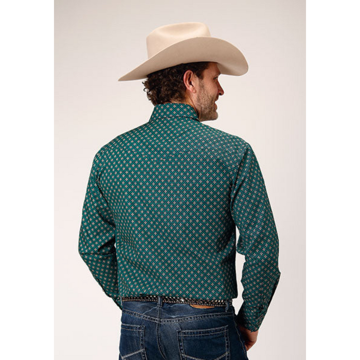 Roper Men's Cross Walk Foulard Long Sleeve Snap Shirt