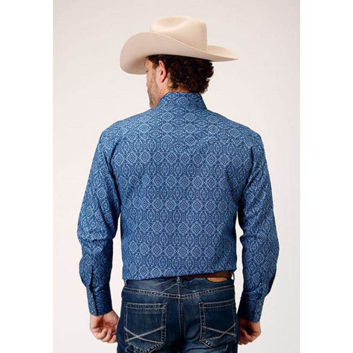 Roper Men's Medallion Paisley Long Sleeve Snap Western Shirt
