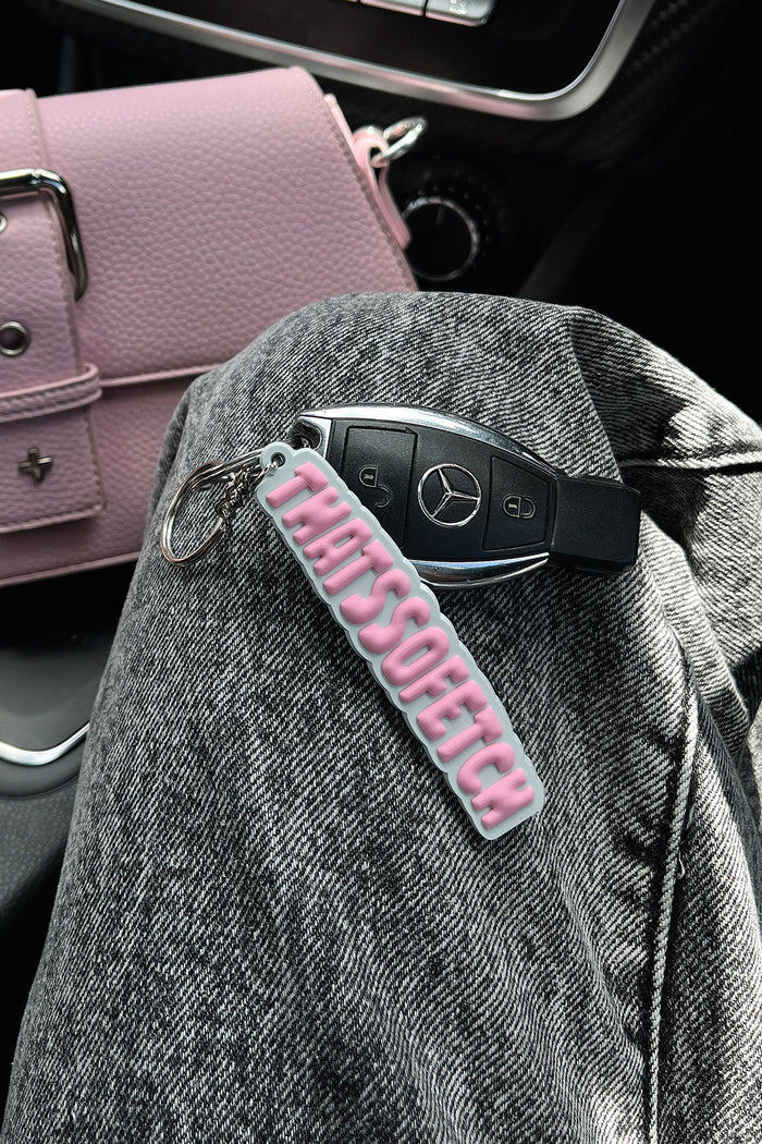 Rowan Keychain - Grey/Pink