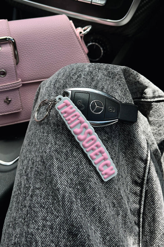 Rowan Keychain - Grey/Pink