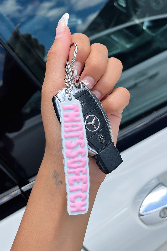 Rowan Keychain - Grey/Pink