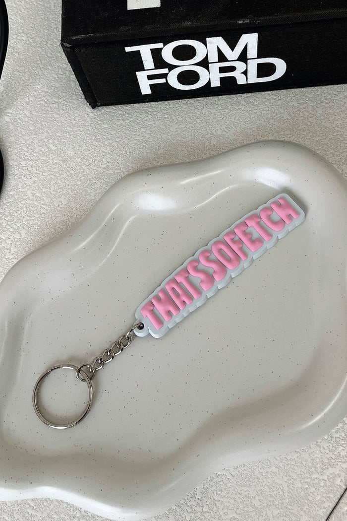Rowan Keychain - Grey/Pink