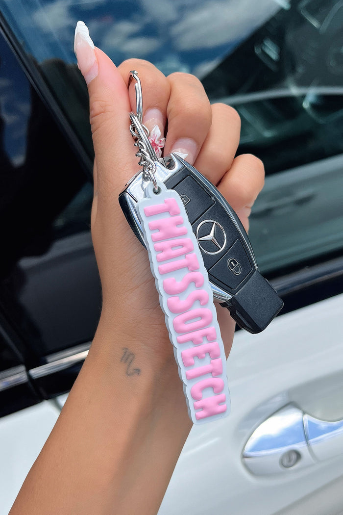 Rowan Keychain - Grey/Pink