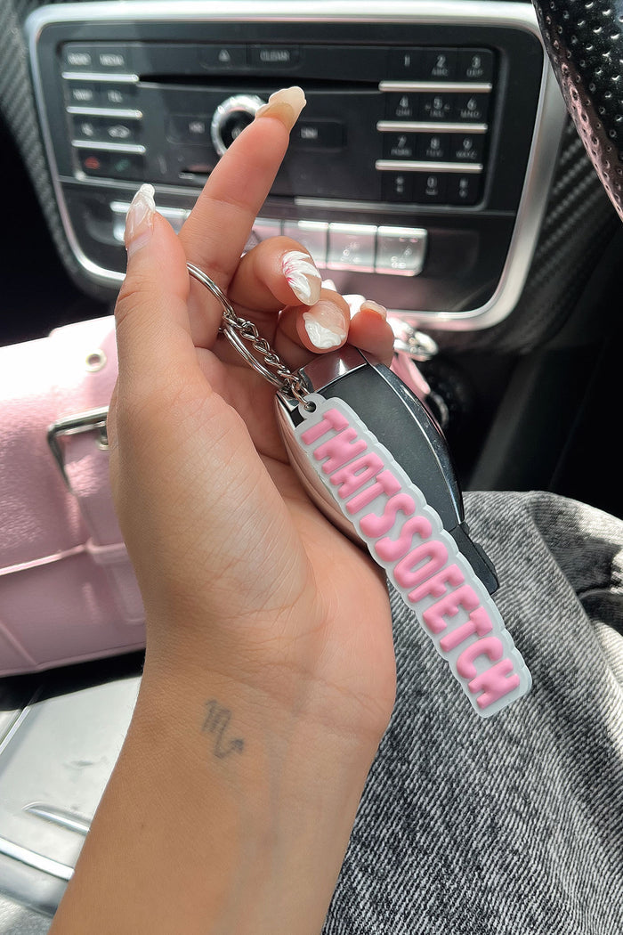Rowan Keychain - Grey/Pink