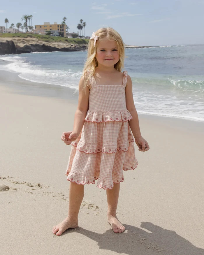 Ruffled Swing Dress || Petal Gingham