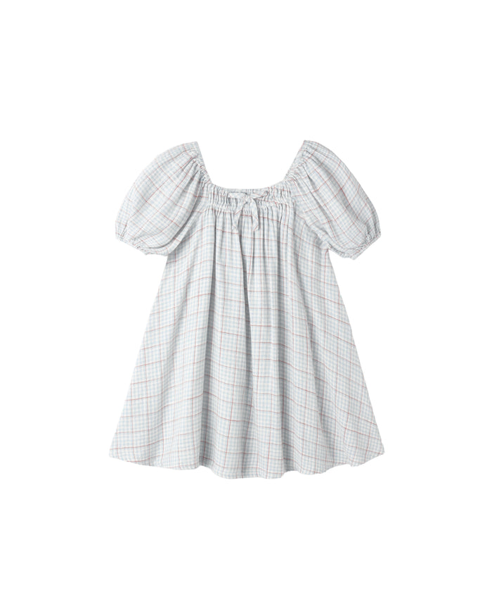 Sabrina Mini Dress ||  Light Blue Plaid