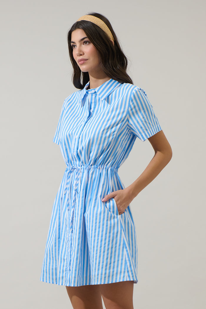 Saida Striped Kenda Shift Mini Dress