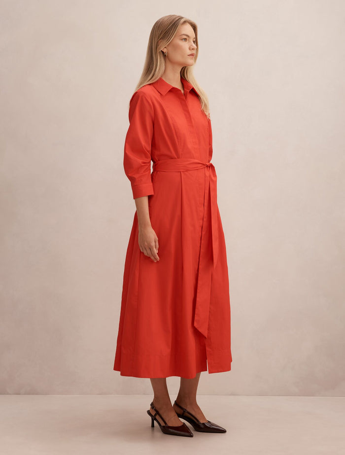 Sally Cotton Shirt Midi Dress Forever New