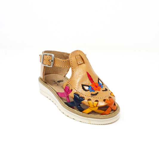 "Samantha"- Girl's Unicorn Colorful Huaraches