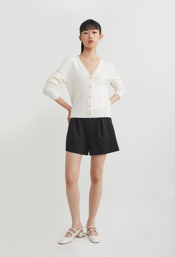 Scallop Crochet Cardigan