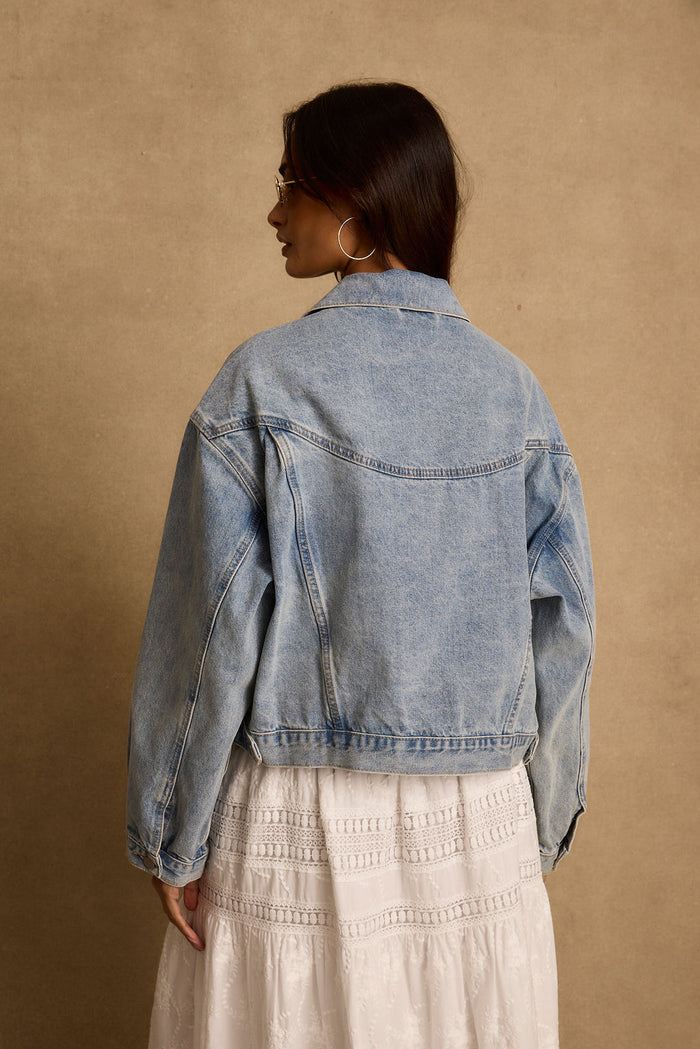 Scout Denim Jacket paired with complementary accessories for a polished look.