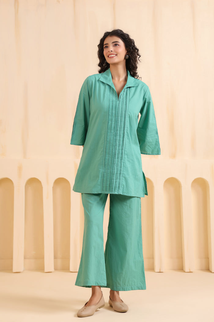 Seafoam Ease Cotton Co-ord Set